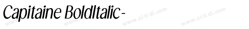 Capitaine BoldItalic字体转换